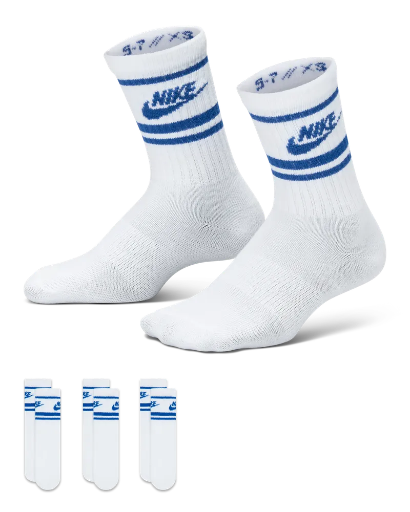 Nike Futura Socken mit Dri-FIT-Technologie (Kinder, 3 Paar) - Blau Blau