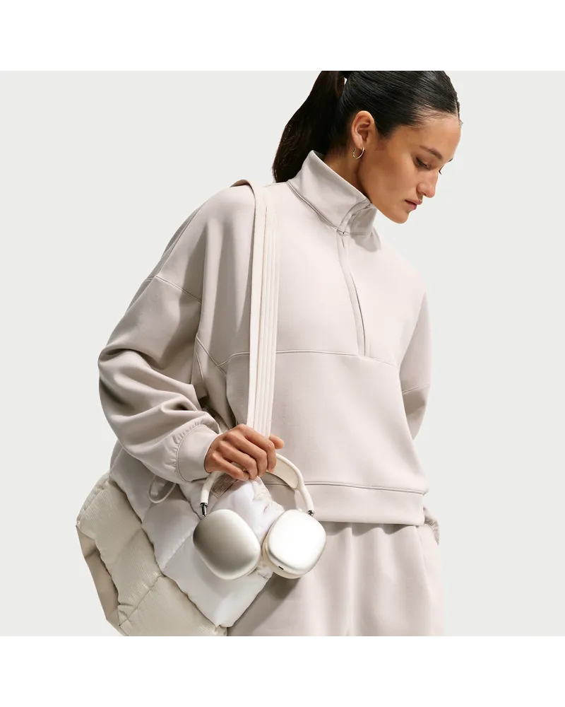 Nike 24.7 ImpossiblySoft Oversize-Oberteil mit Dri-FIT-Technologie und Halbreißverschluss (Damen) - Braun Braun