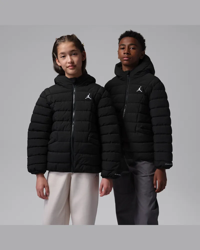 Jordan Active mittelschwere Puffer-Jacke (ältere Kinder) - Schwarz Schwarz