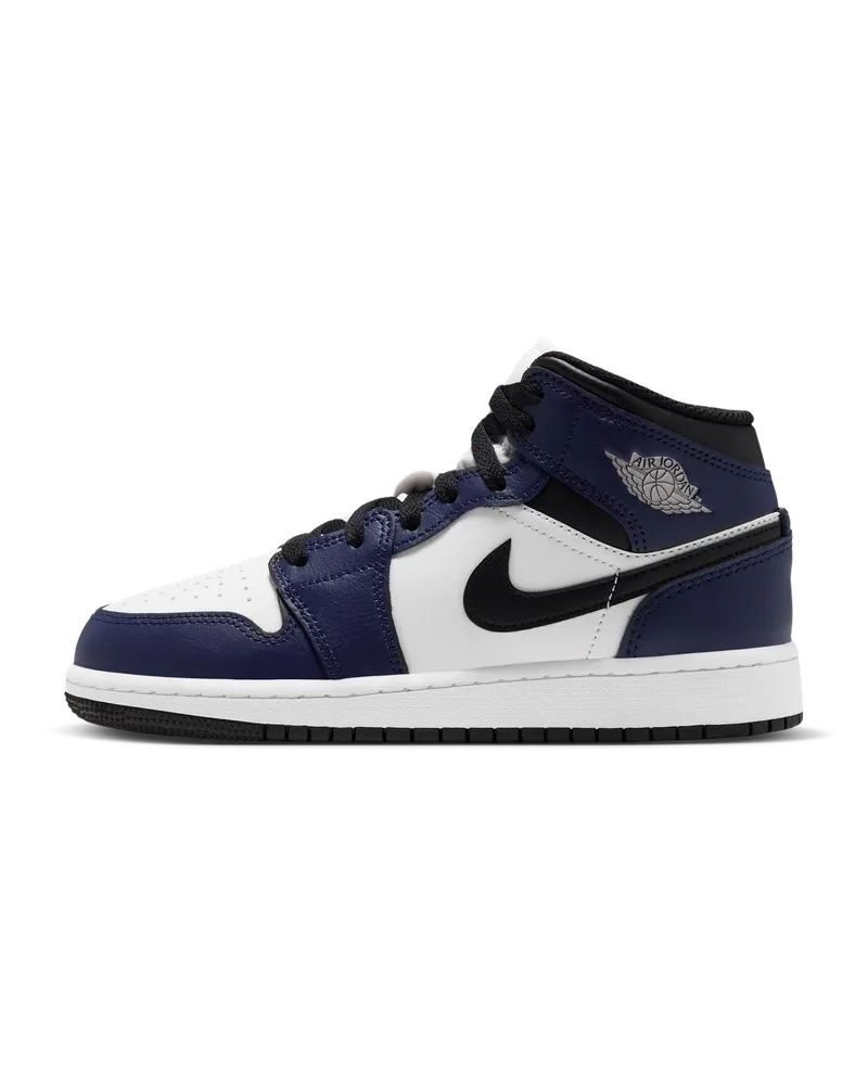 Jordan Air  1 Mid Schuh für ältere Kinder - Weiß Weiß