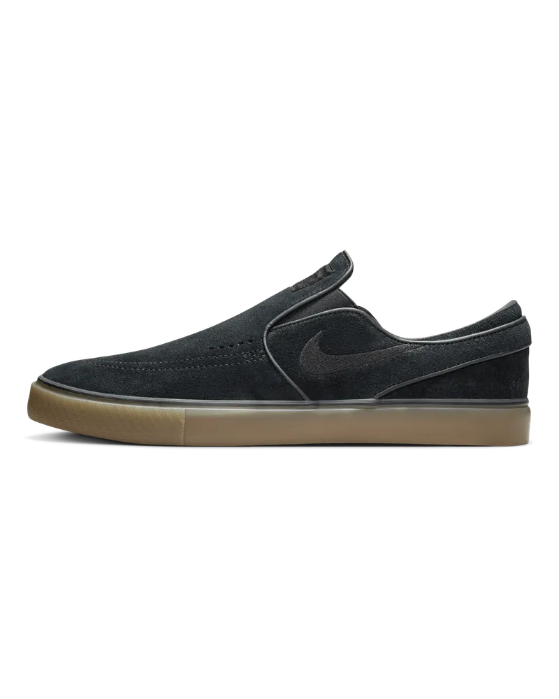 Nike SB Janoski+ Slip Skateboardschuh - Schwarz Schwarz