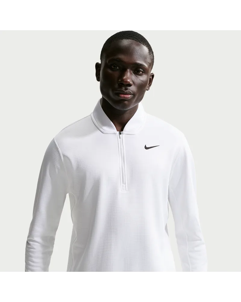 Nike Velocity Therma-FIT-Golfoberteil mit Halbreißverschluss für Herren - Weiß Weiß