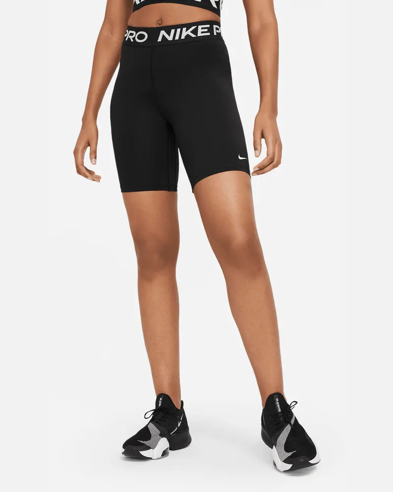 Nike Pro 365 Damenshorts (ca. 20 cm) - Schwarz Schwarz