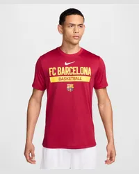 Nike FC Barcelona Practice  Dri-FIT Basketball-T-Shirt (Herren) - Rot Rot