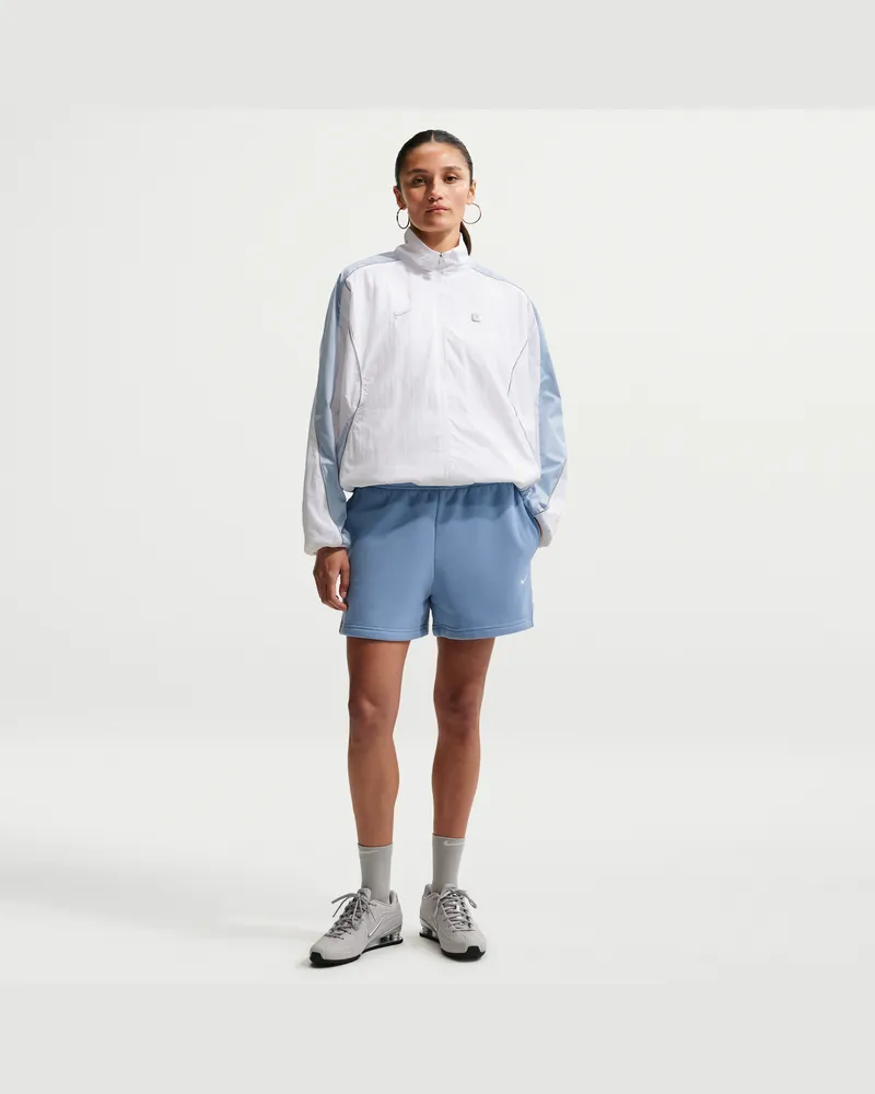 Nike Studio Fleece Mid-Rise-Shorts aus mittelschwerem Material (Damen) - Blau Blau