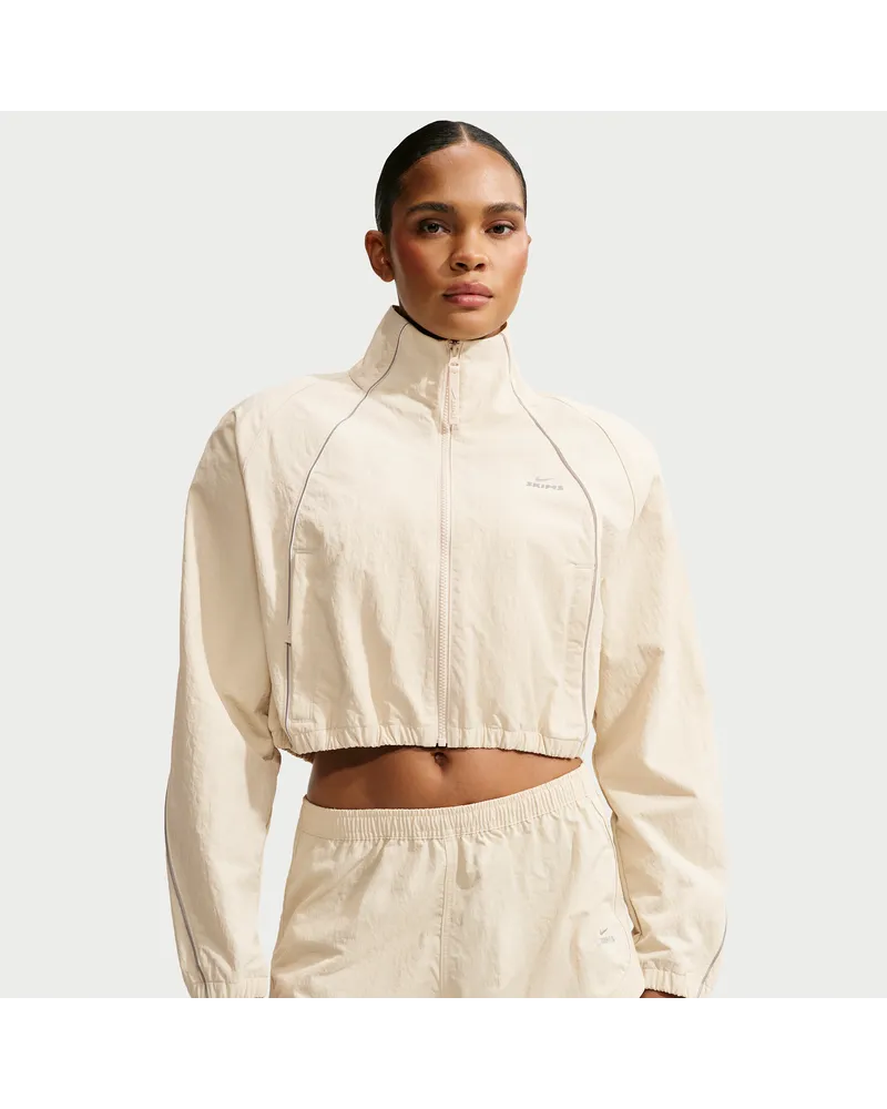 Nike SKIMS Crunchy Nylon verkürzte Jacke (Damen) - Weiß Weiß