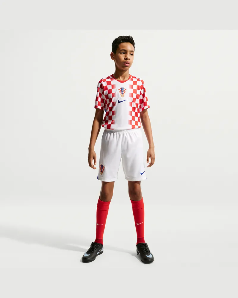 Nike Kroatien 2026  Dri-FIT Replika-Fußballshorts Auswärtsspiel (ältere Kinder) - Weiß Weiß