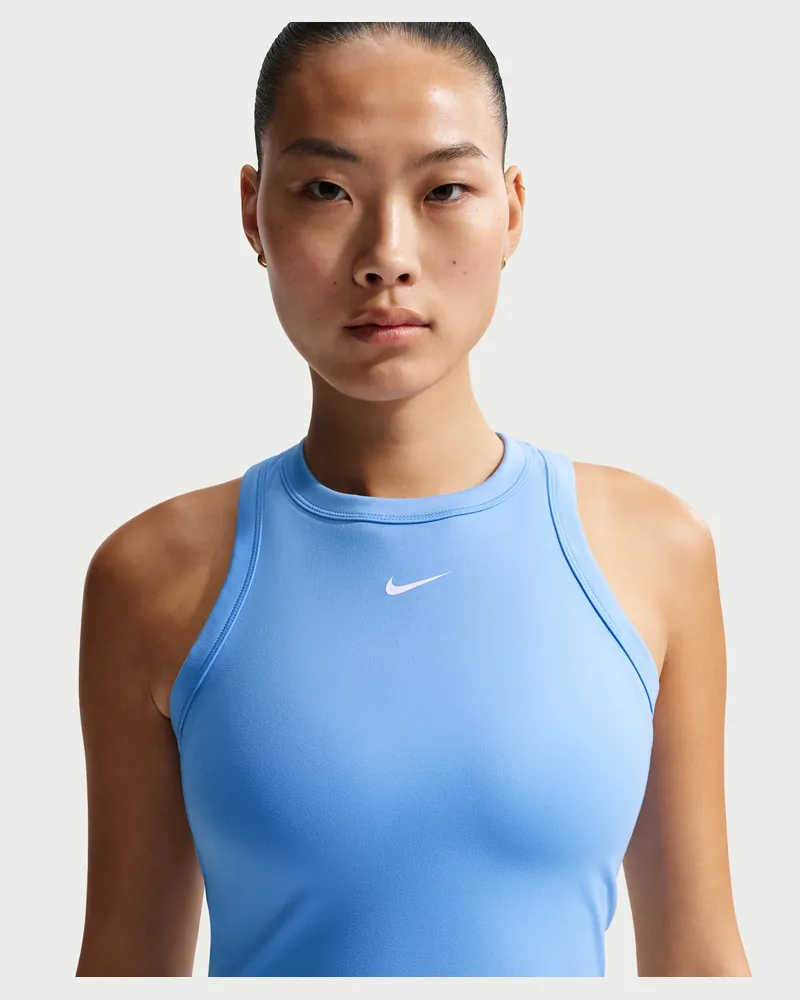 Nike One Fitted Dri-FIT Kurztanktop für Damen - Blau Blau