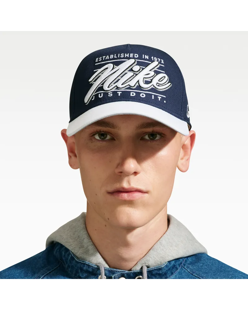 Nike Rise strukturierte Cap in A-Form - Blau Blau