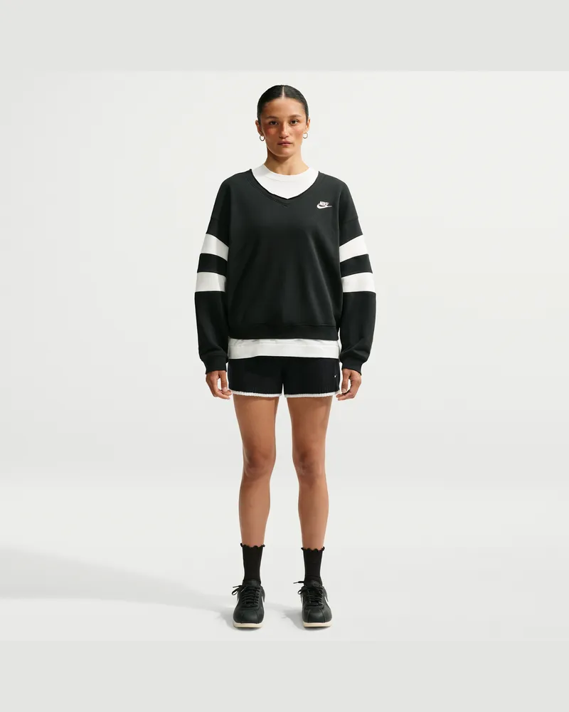 Nike Chill Knit Shorts mit mittelhohem Bund (Damen) - Schwarz Schwarz