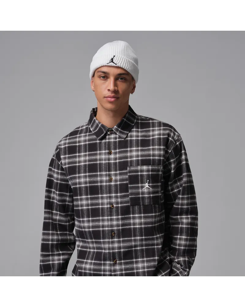 Jordan Brooklyn Flanellhemd mit Grafik (Herren) - Schwarz Schwarz