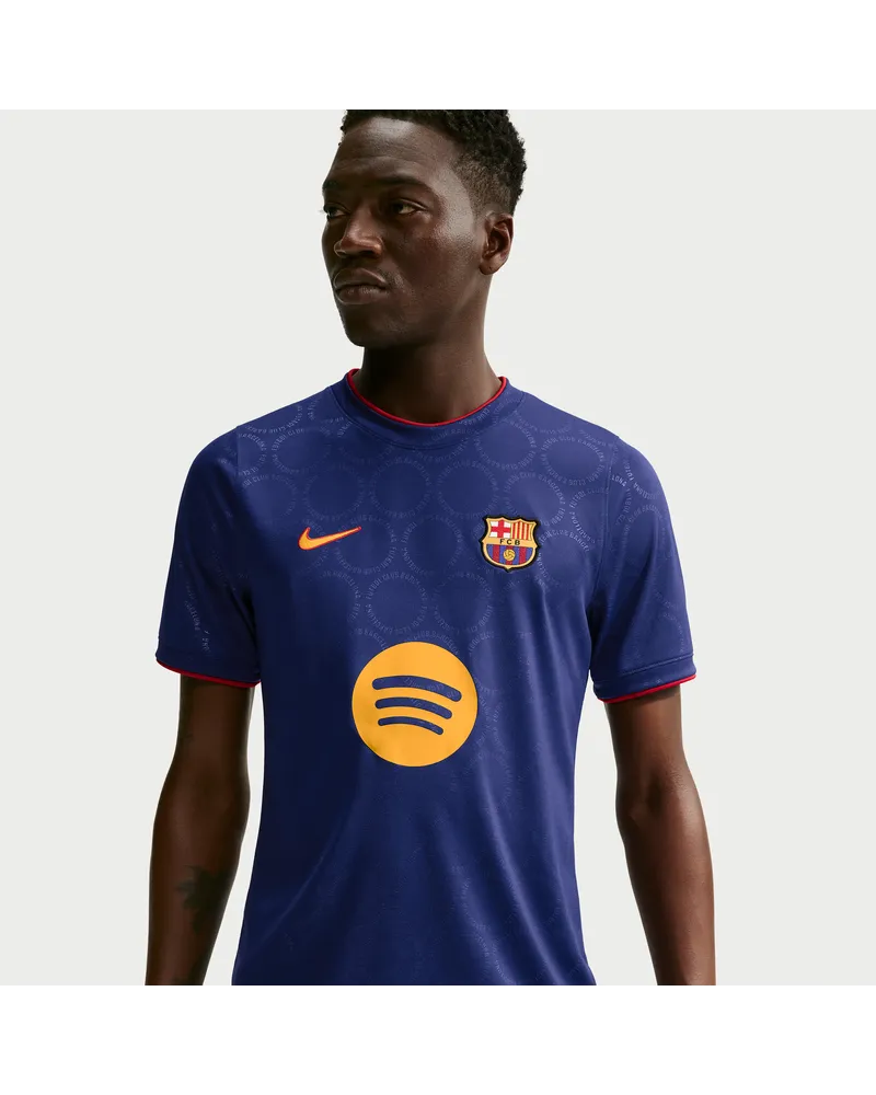 Nike FC Barcelona Third  Dri-FIT Pre-Match-Fußballoberteil (Herren) - Blau Blau