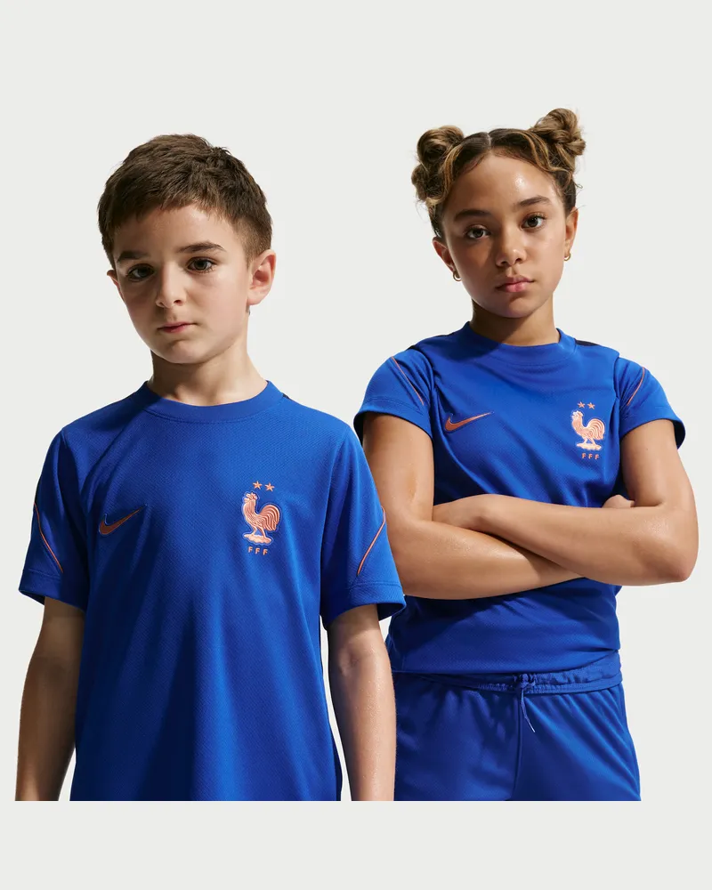 Nike FFF Strike  Football Dri-FIT Kurzarmshirt (ältere Kinder) - Blau Blau