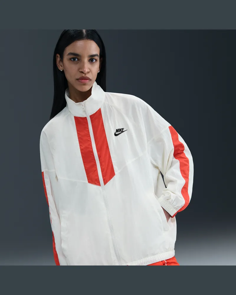 Nike Windrunner Oversize-Jacke (Damen) - Weiß Weiß