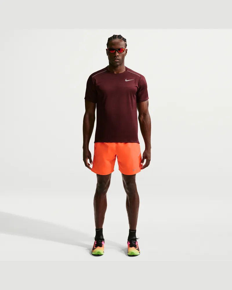 Nike Miler Dri-FIT Laufshorts mit Futter (ca. 18 cm) (Herren) - Orange Orange