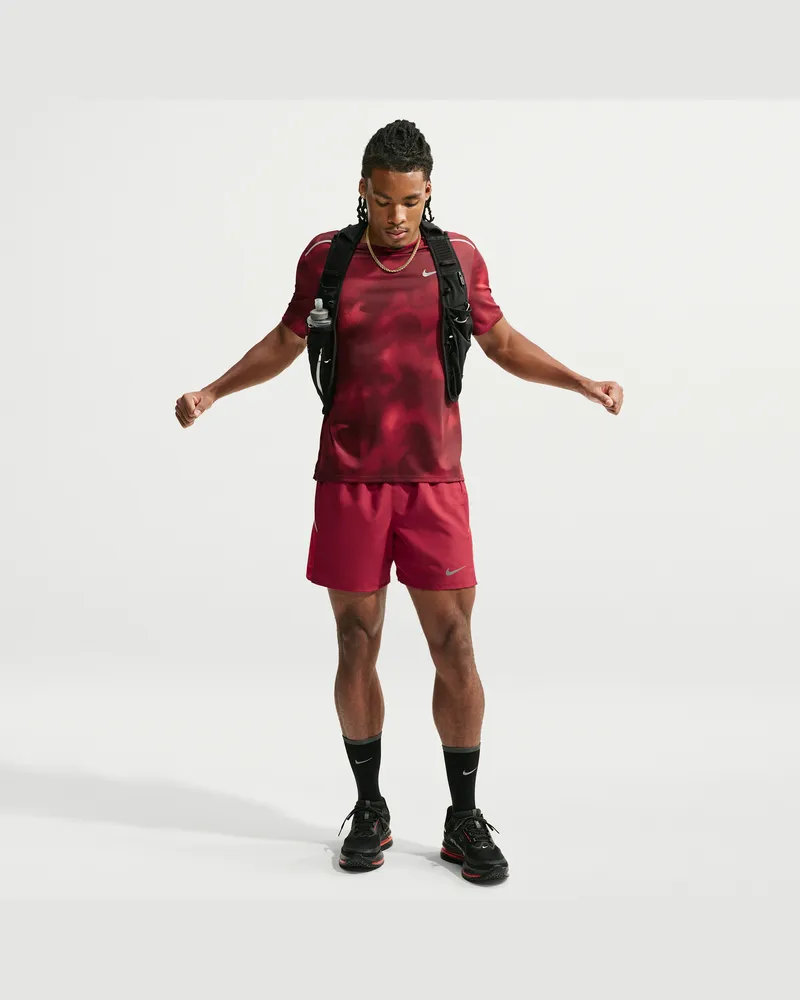 Nike Miler Dri-FIT 2-in-1-Laufshorts (Herren, ca. 13 cm) - Rot Rot