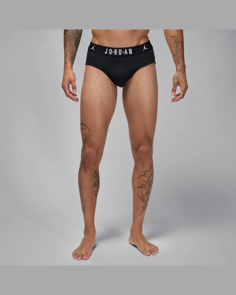 Jordan Flight klassische Baumwollslips im 3er-Pack (Herren) - Schwarz Schwarz