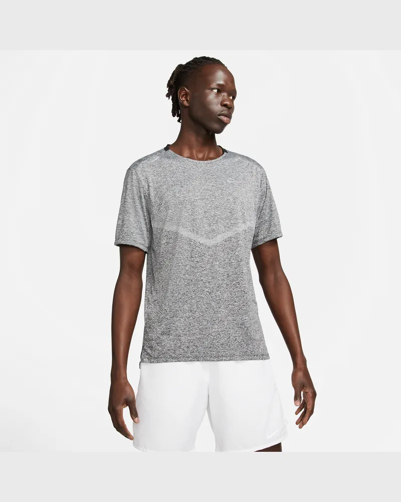 Nike Rise 365 Dri-FIT Kurzarm-Laufoberteil für Herren - Schwarz Schwarz