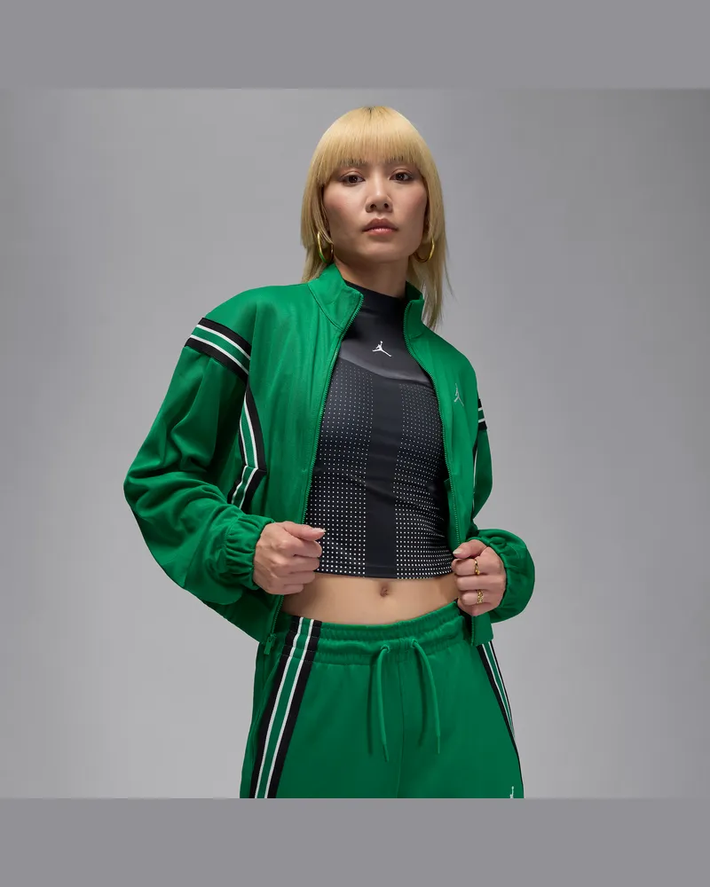 Jordan Brooklyn Track-Jacket mit durchgehendem Reißverschluss (Damen) - Grün Grün