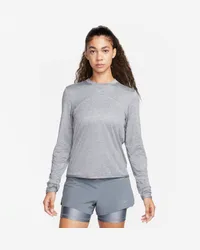 Nike Dri-FIT Swift Element UV Damen-Laufoberteil mit Rundhalsausschnitt - Grau Grau