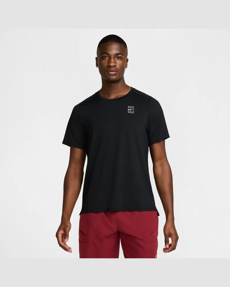Nike Court Advantage Dri-FIT Tennisoberteil (Herren) - Schwarz Schwarz
