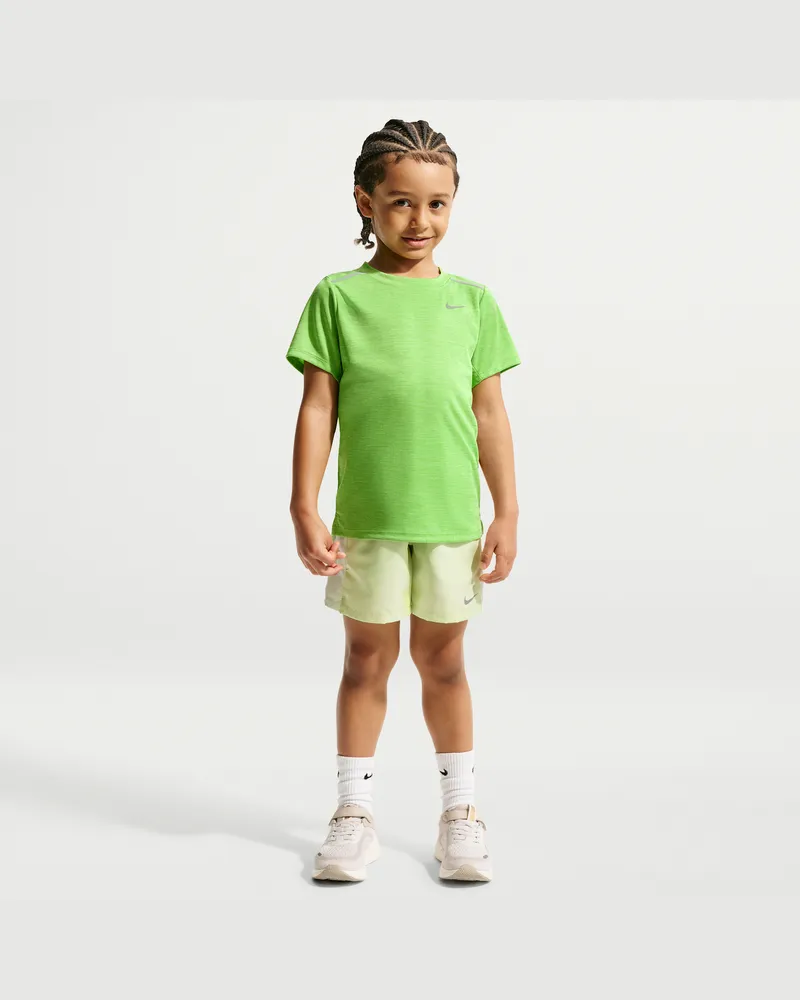 Nike Dri-FIT Miler Set aus Oberteil und Shorts (jüngere Kinder) - Grün Grün