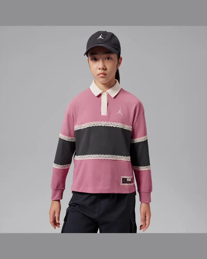 Jordan Dri-FIT Rugby-Oberteil (ältere Kinder) - Pink Pink