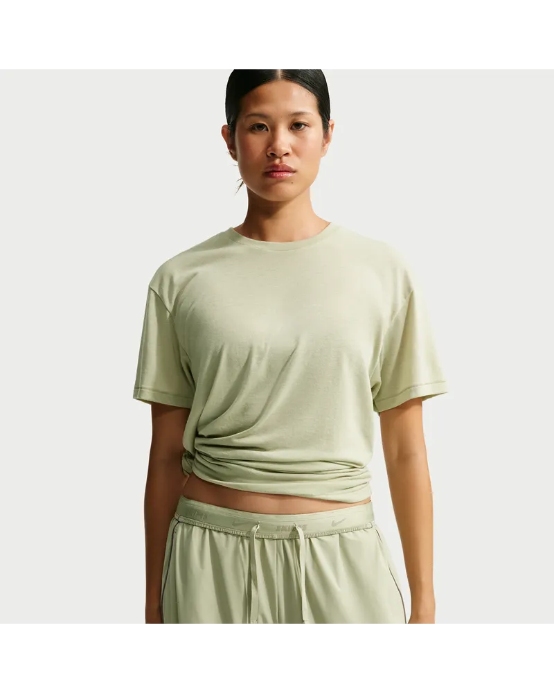 Nike SKIMS Performance Cotton Blend Oversize-Kurzarmtop (Damen) - Grün Grün