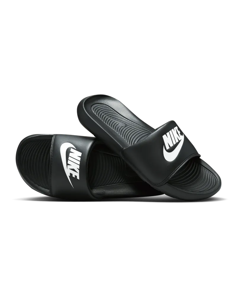 Nike Victori One Damen-Badeslipper - Schwarz Schwarz