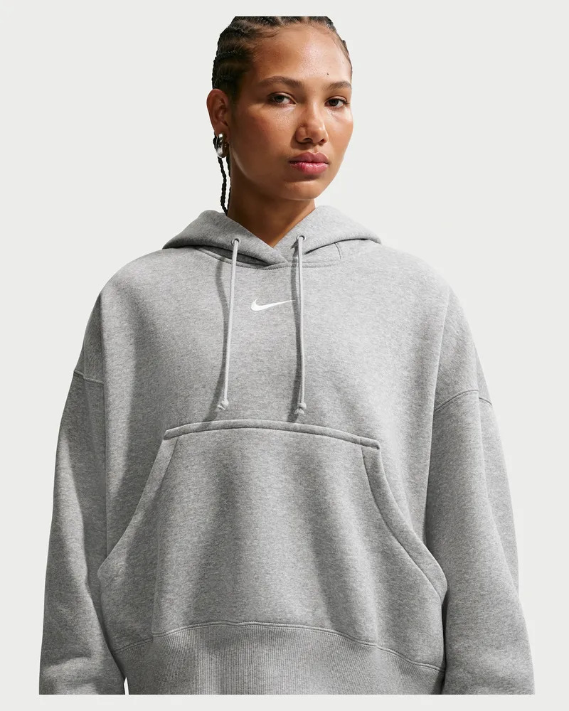 Nike Phoenix Fleece überextragroßer Hoodie für Damen - Grau Grau