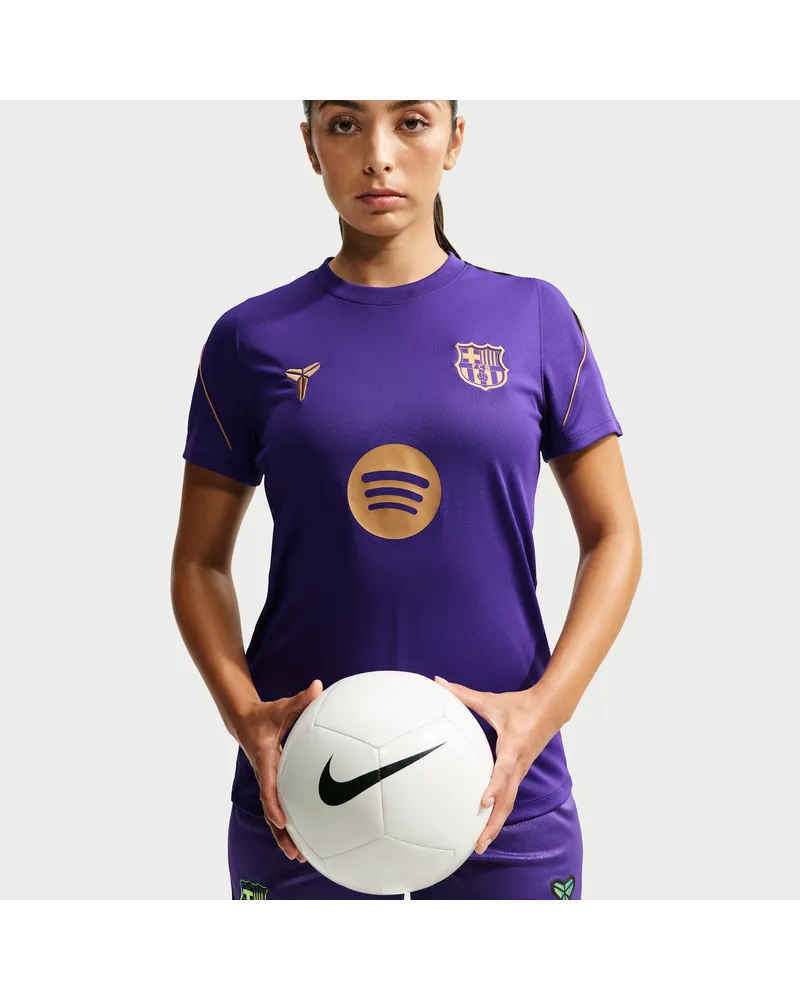 Nike FC Barcelona Strike Away Kobe Kurzarm-Fußballshirt mit Dri-FIT-Technologie (Damen) - Lila Lila