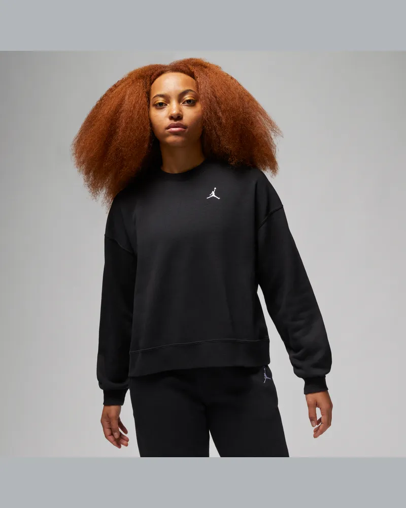 Jordan Brooklyn Fleece Damen-Sweatshirt mit Rundhalsausschnitt - Schwarz Schwarz