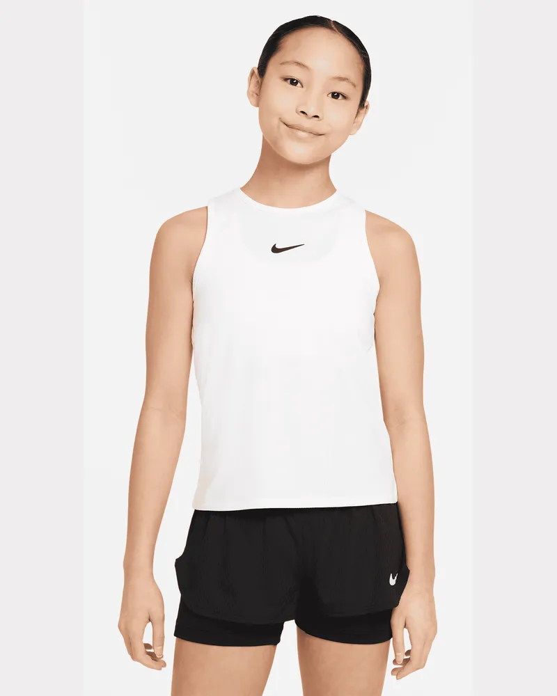 Nike Victory Dri-FIT Tennis-Tanktop für ältere Kinder (Mädchen) - Weiß Weiß