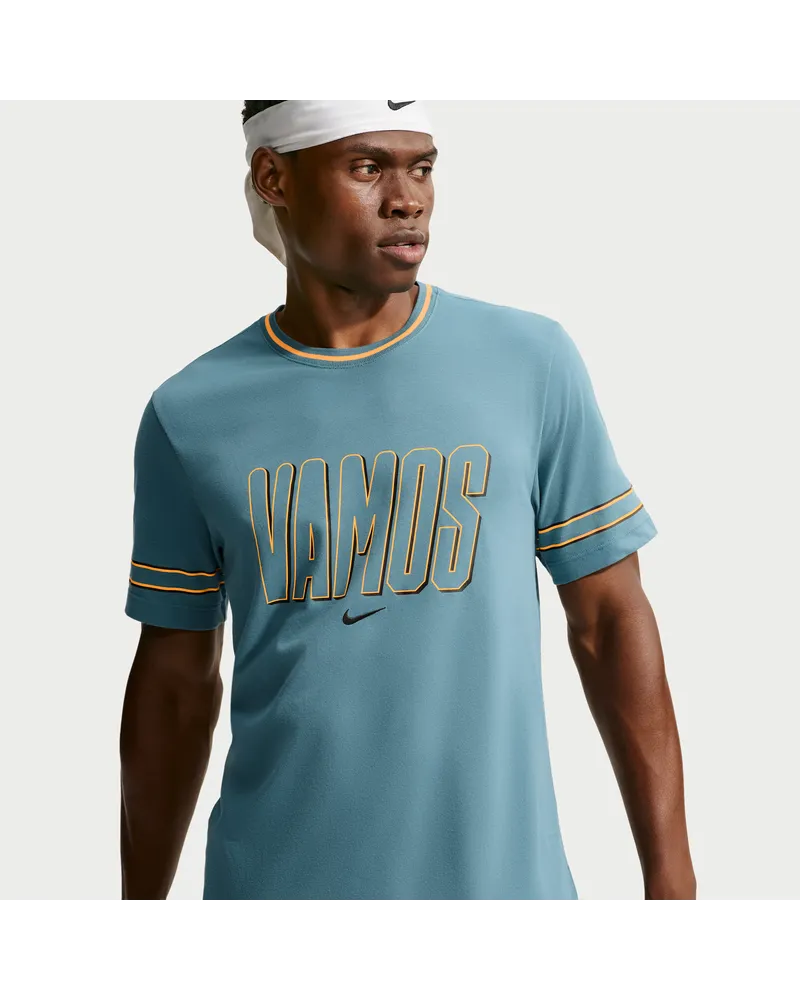 Nike Carlos Alcaraz Court Dri-FIT Tennis-T-Shirt für Herren - Blau Blau