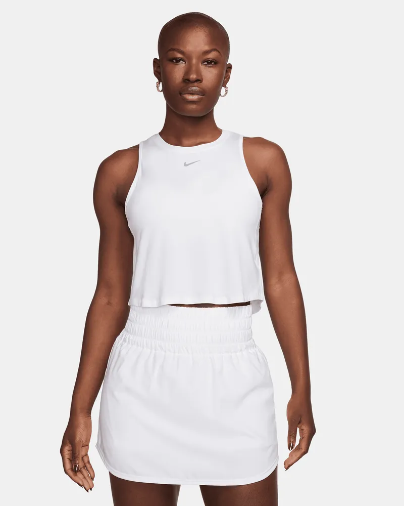 Nike One Classic Dri-FIT Kurztanktop für Damen - Weiß Weiß