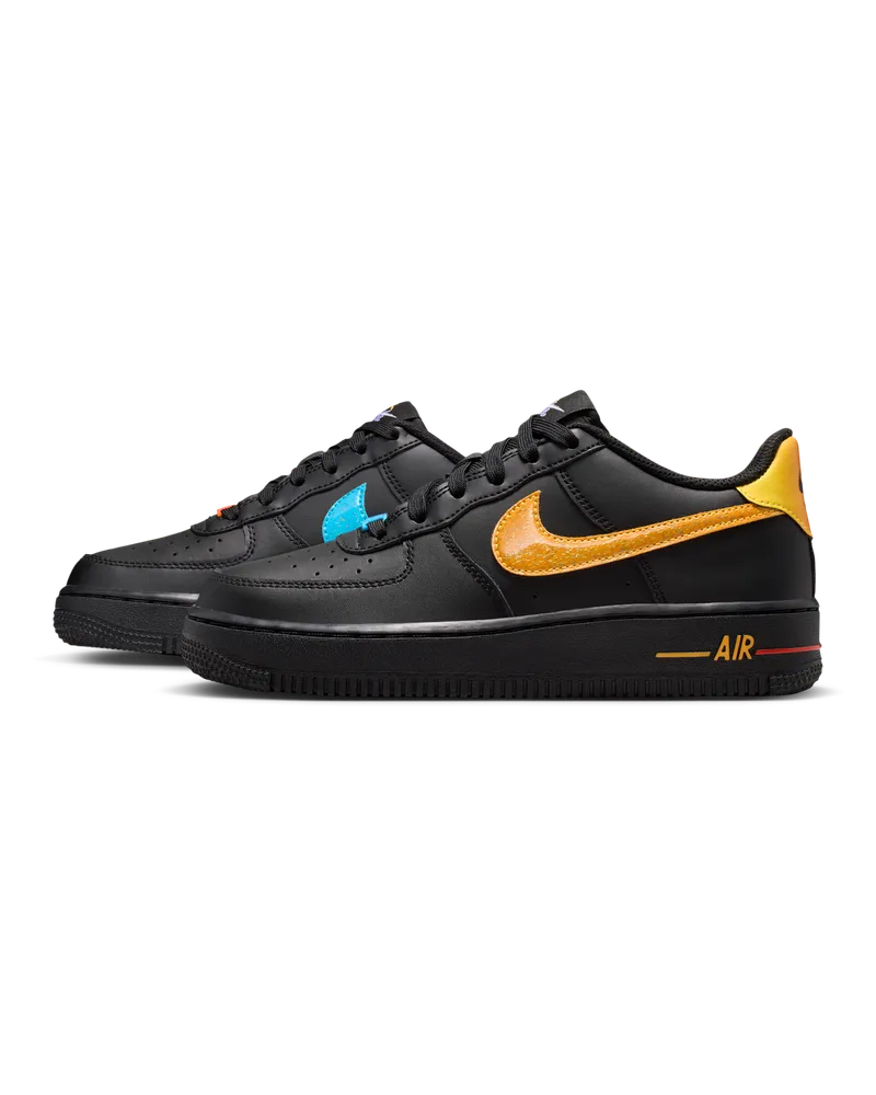 Nike Air Force 1 Schuh (ältere Kinder) - Schwarz Schwarz