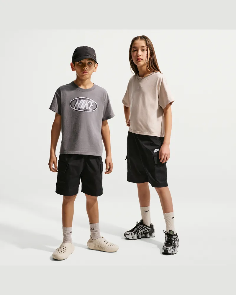 Nike Club gewebte Cargoshorts für ältere Kinder - Schwarz Schwarz
