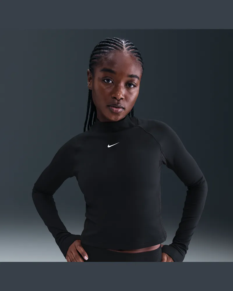 Nike Pro Dri-FIT Longsleeve (Damen) - Schwarz Schwarz