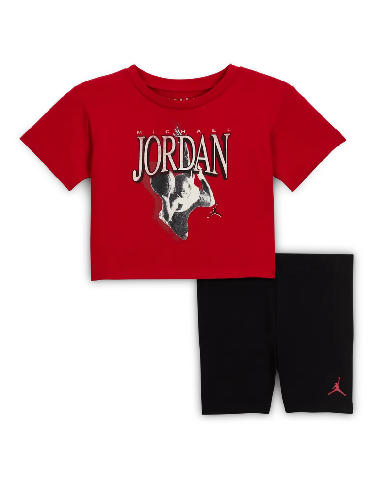 Jordan Retro 1984 2-teiliges Bike Shorts Set für Kleinkinder (12–24 M) - Schwarz Schwarz