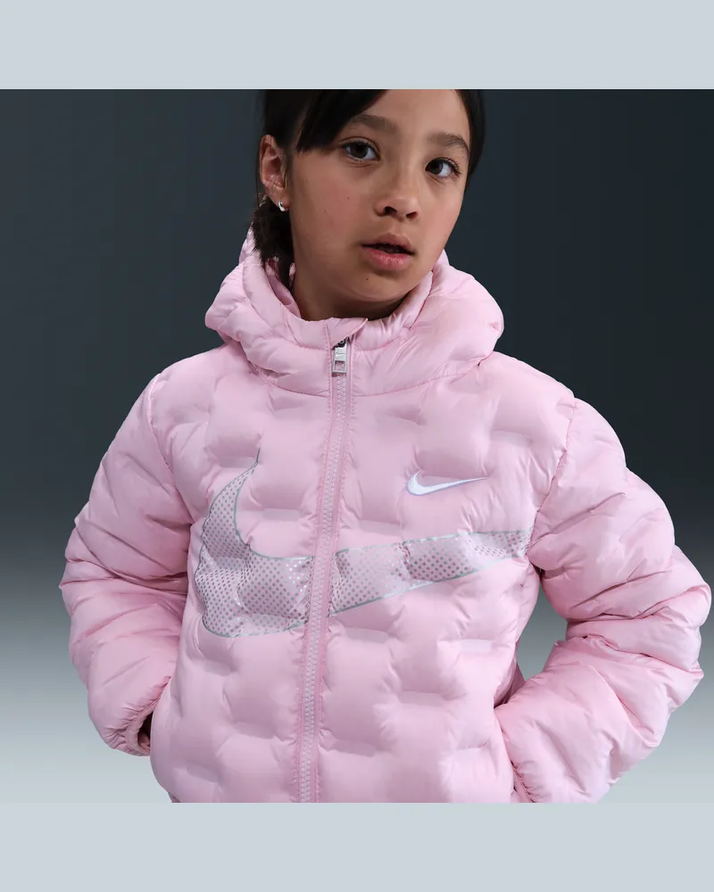 Nike nahtlose, gesteppte Puffer-Jacke für jüngere Kinder - Pink Pink