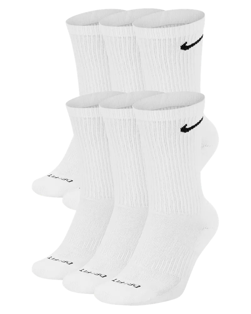 Nike Everyday Plus Cushioned Crew-Trainingssocken (6 Paar) - Weiß Weiß