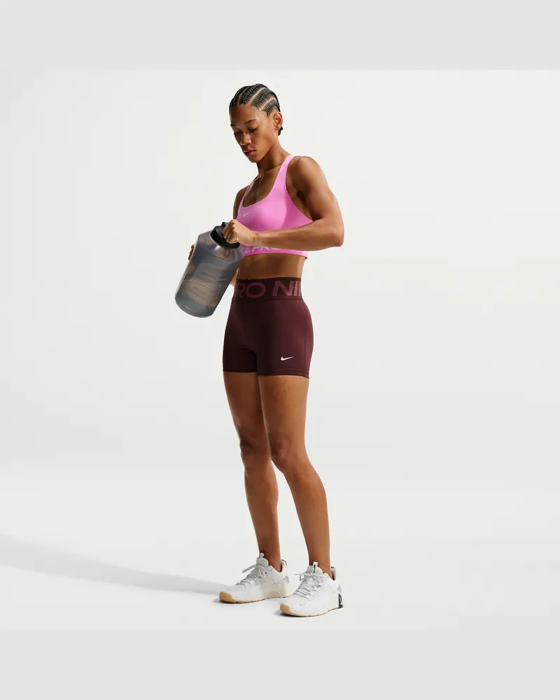 Nike Pro Sculpt Bike-Shorts (ca. 8 cm) mit hohem Taillenbund (Damen) - Lila Lila