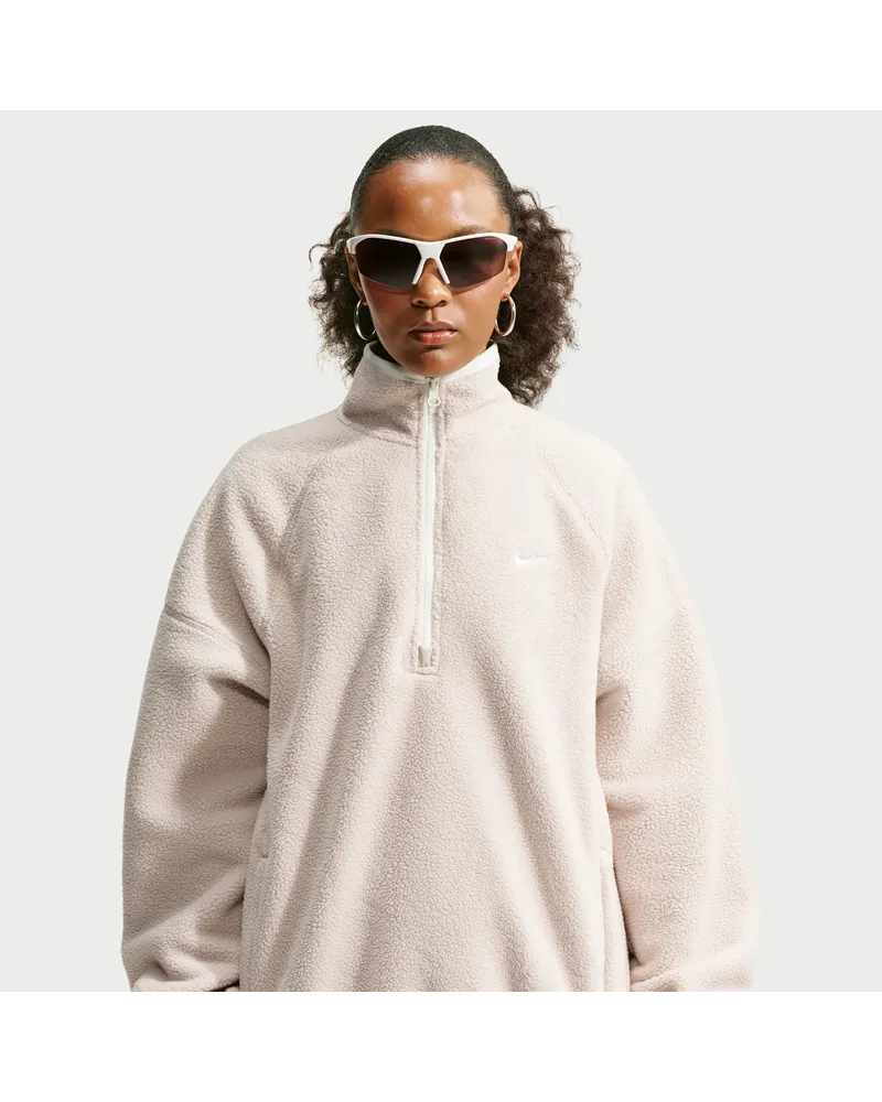 Nike Oversize-Fleece-Oberteil (Damen) - Braun Braun