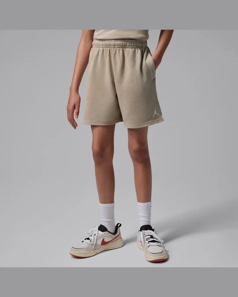 Jordan Brooklyn French-Terry-Shorts im Washed-Look (ältere Kinder) - Braun Braun