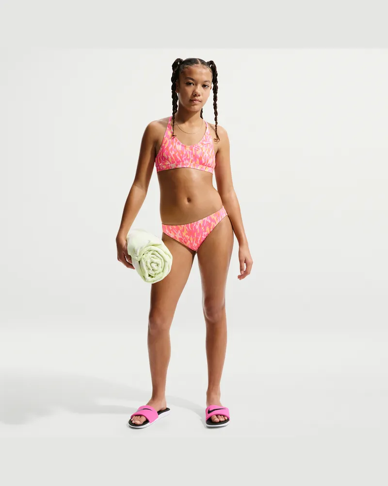 Nike Swim Bikini-Set zum Schnüren (ältere Kinder) (Mädchen) - Pink Pink