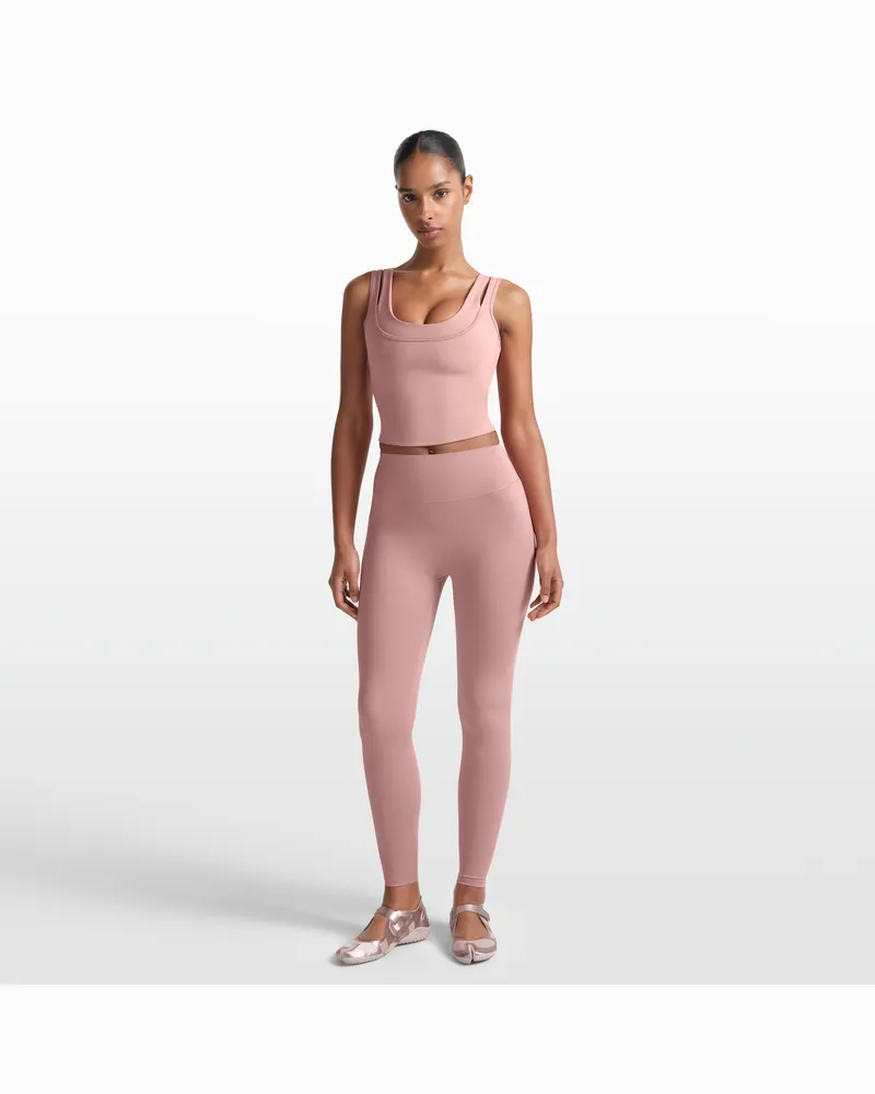 Nike SKIMS Leggings mit 66 cm hohem Bund und mattem Material (Damen) - Pink Pink