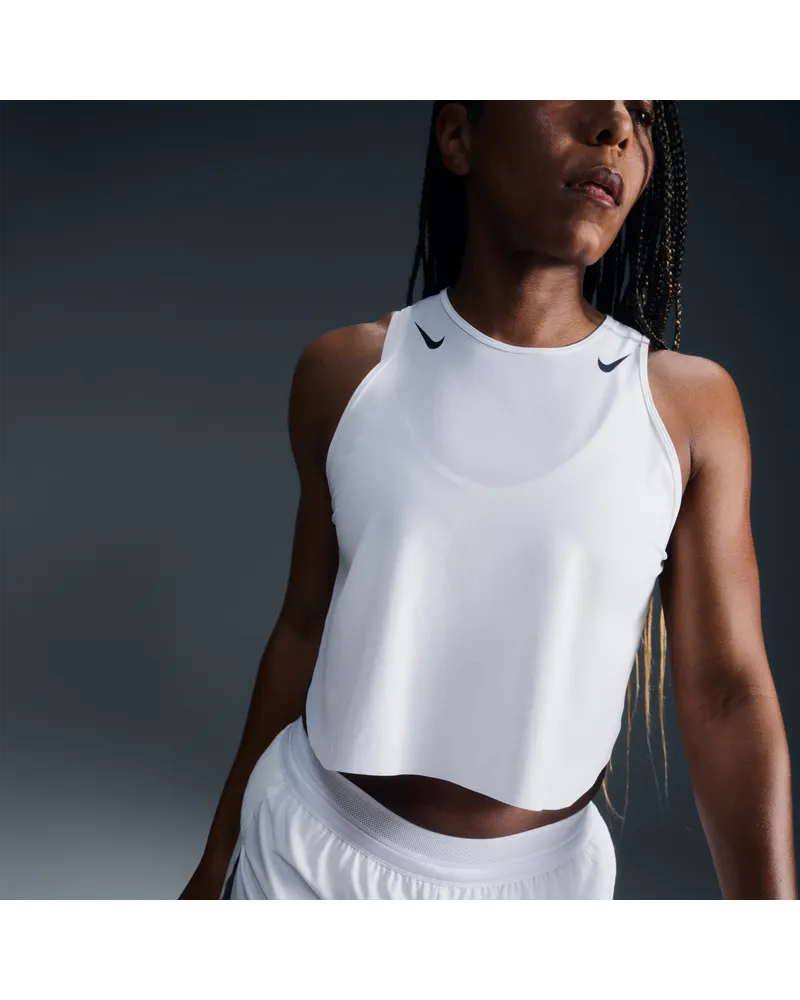 Nike AeroSwift Dri-FIT-ADV-Lauf-Tanktop im Crop-Design für Damen - Weiß Weiß