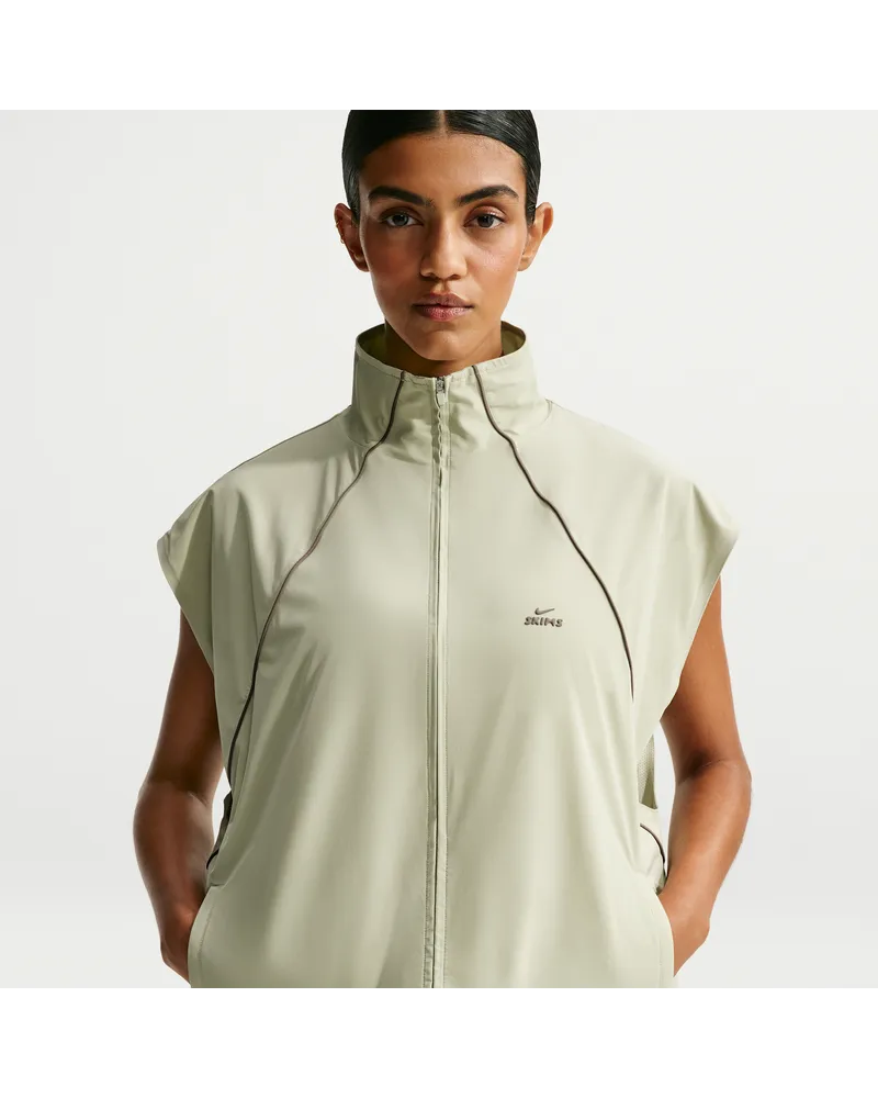 Nike SKIMS Stretch Nylon Oversize-Weste (Damen) - Grün Grün