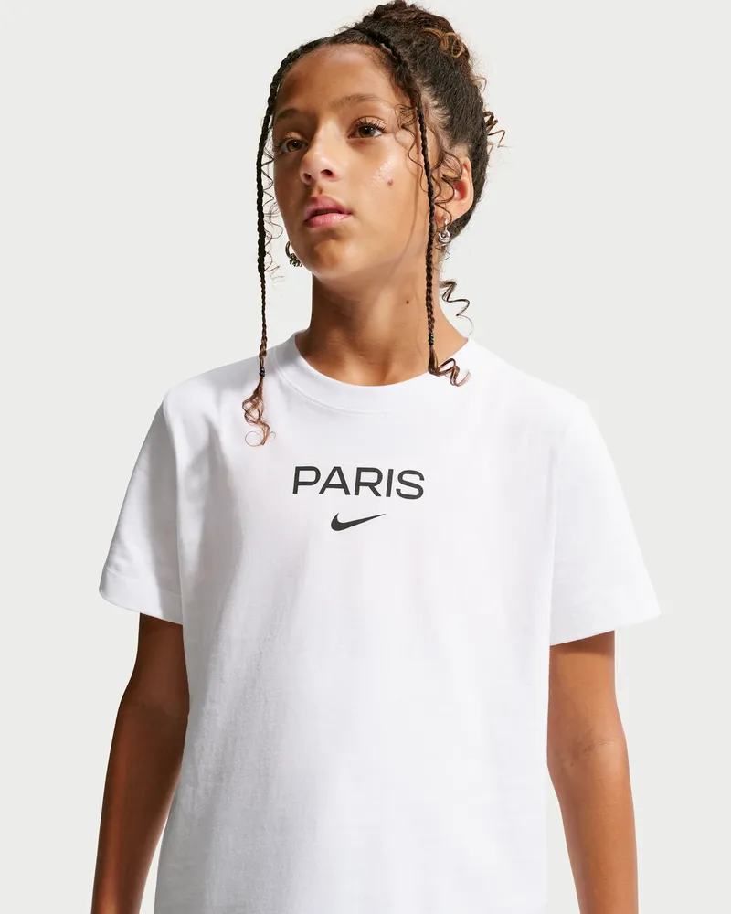Nike Paris Saint-Germain  Fußball-T-Shirt (ältere Kinder) - Weiß Weiß