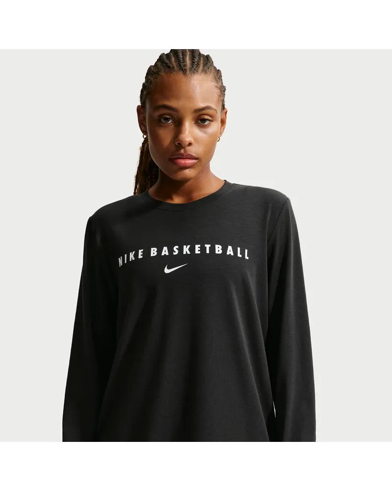 Nike Dri-FIT-Warm-up-Basketball-Longsleeve für Damen - Schwarz Schwarz